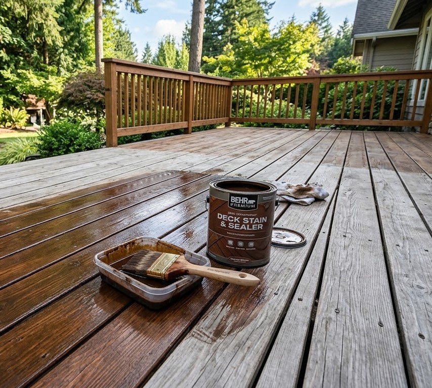Deck staining Dracut MA — Fine Coat Painters