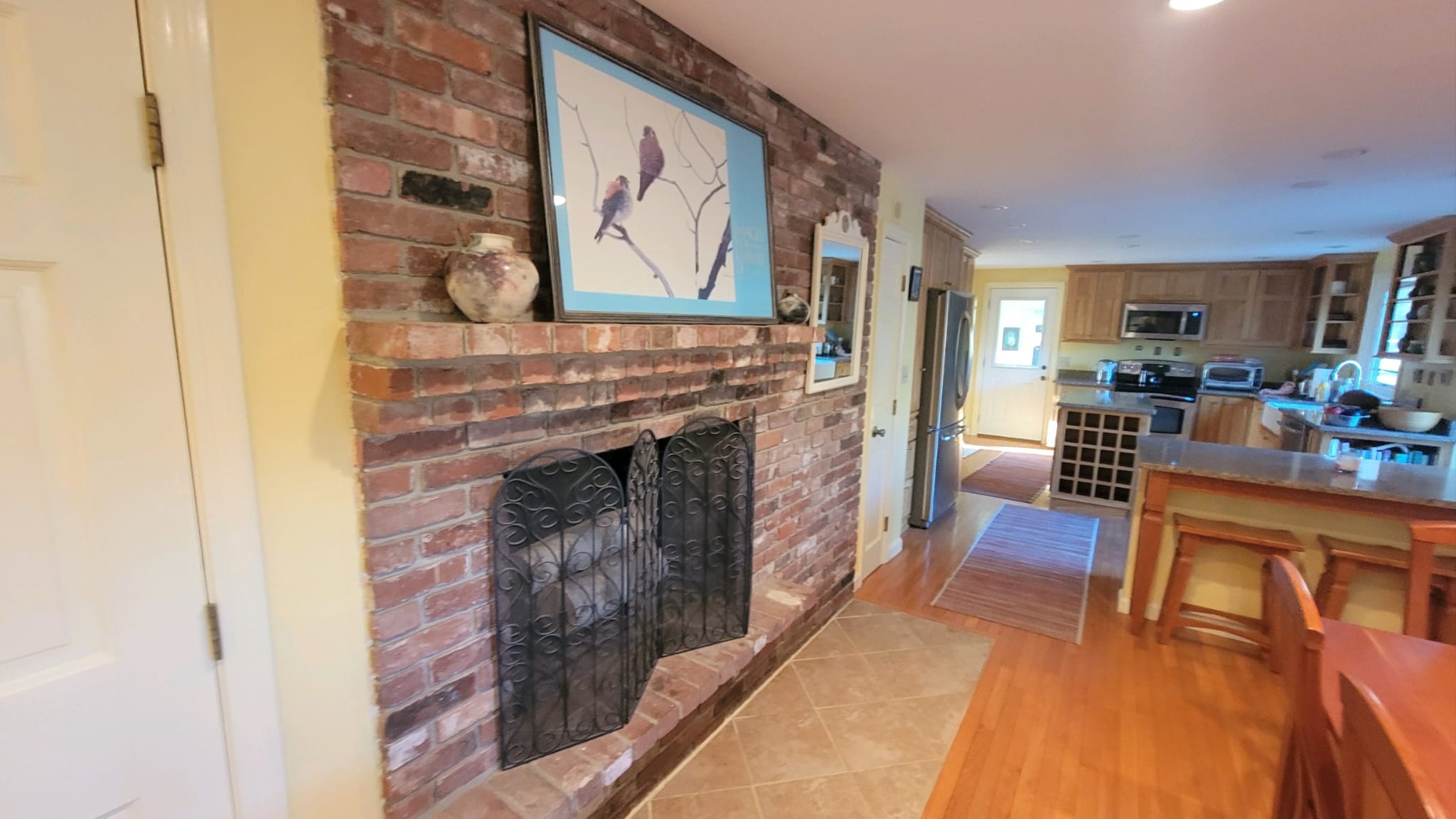Open concept kitchen interior paint color flow Massachusetts