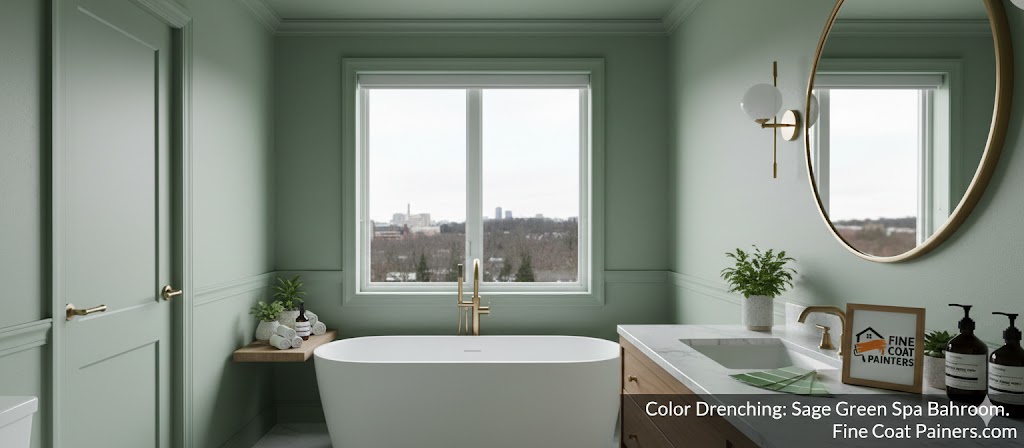 Color drenching interior painting near me MA
