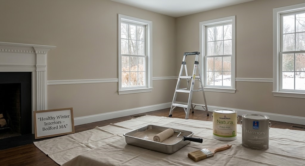 Zero-VOC eco-friendly interior painting Bedford MA pre-1978 home – Fine Coat Painters