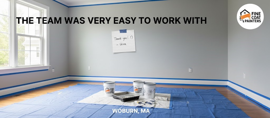 Interior paint color testing Massachusetts living room natural light