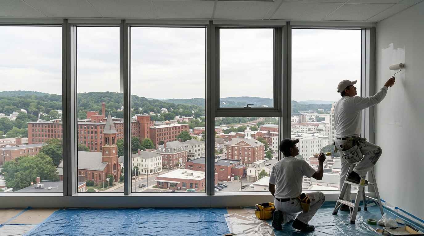 Office painting contractors Woburn MA — Fine Coat Painters professional commercial painting