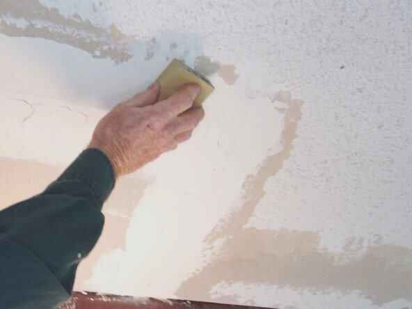 Dust containment setup popcorn ceiling removal Andover