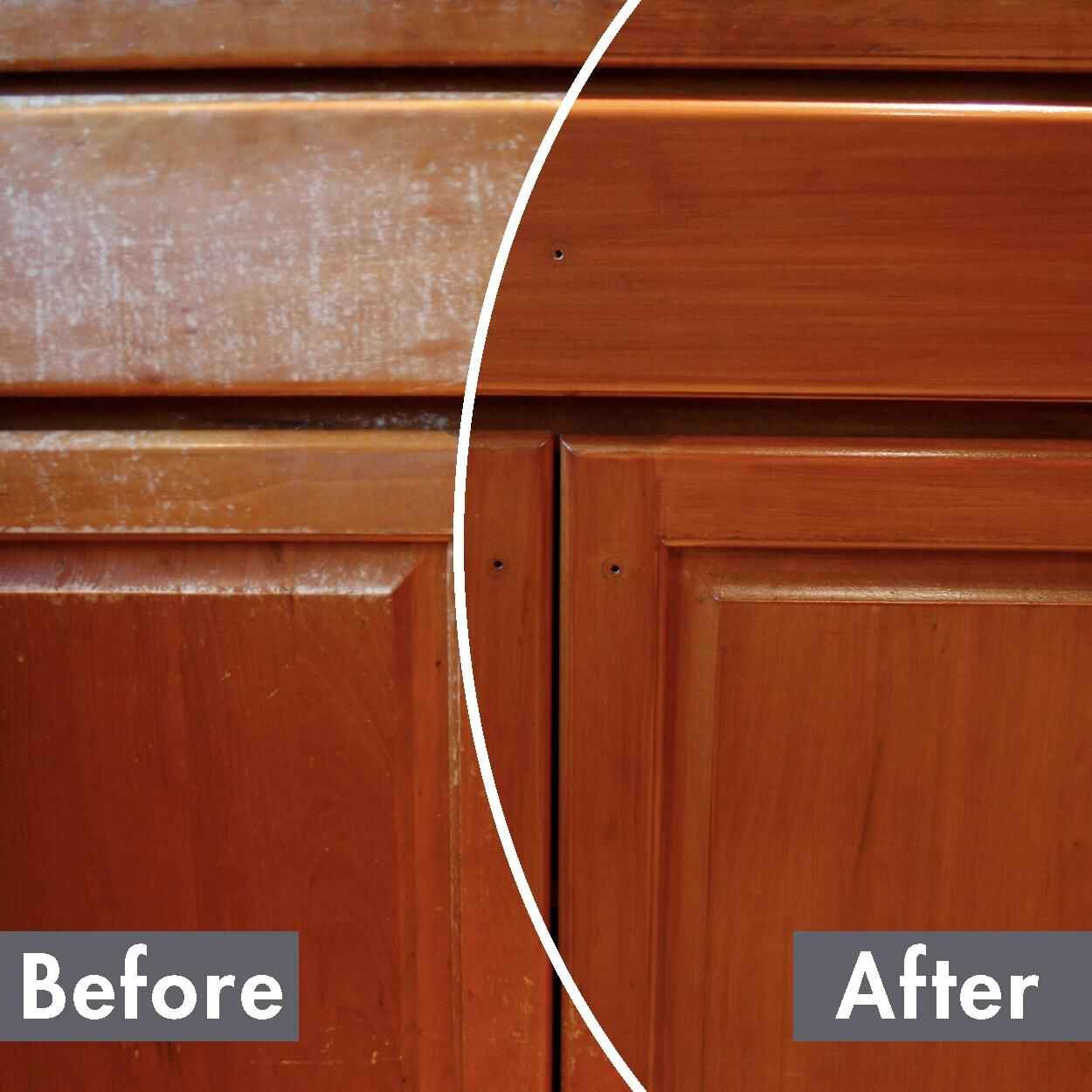cabinet refinishing Wilmington MA sage green lower cream upper