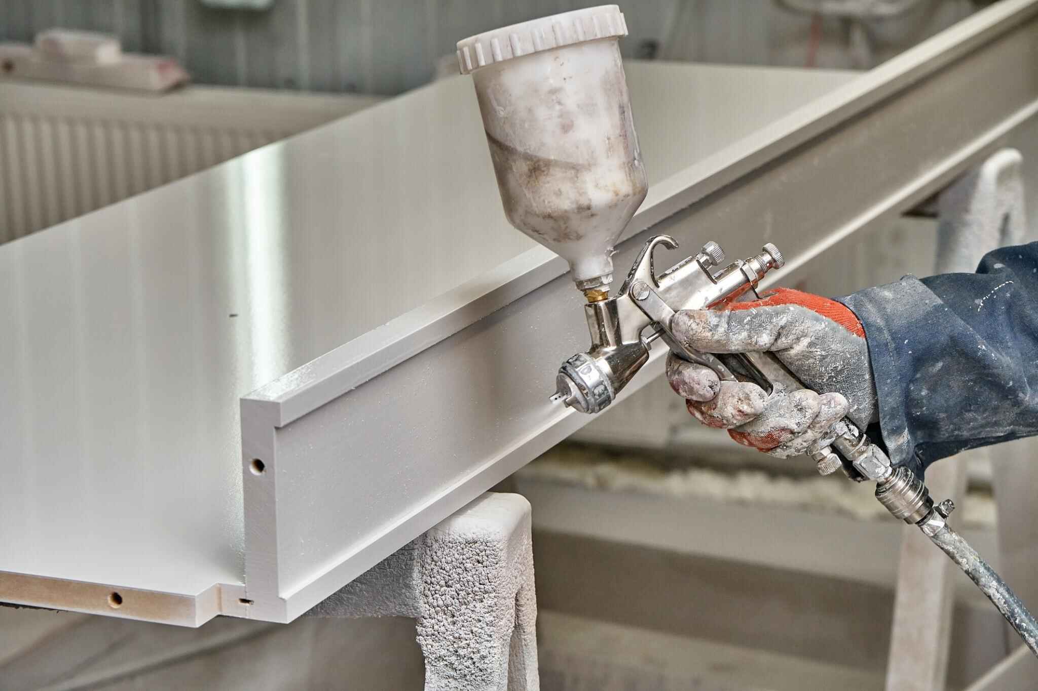 cabinet refinishing Wilmington MA HVLP spray painting process Wilmington